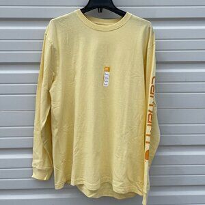 Carhartt Men's Long Sleeve Logo Sleeve Graphic T-Shirt NWT